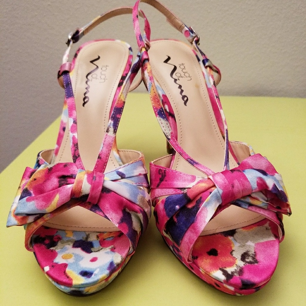 Touch of Nina Floral Slingback Shoes